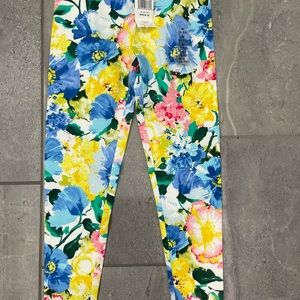 Ralph Lauren Girls Floral Leggings Size 8-10